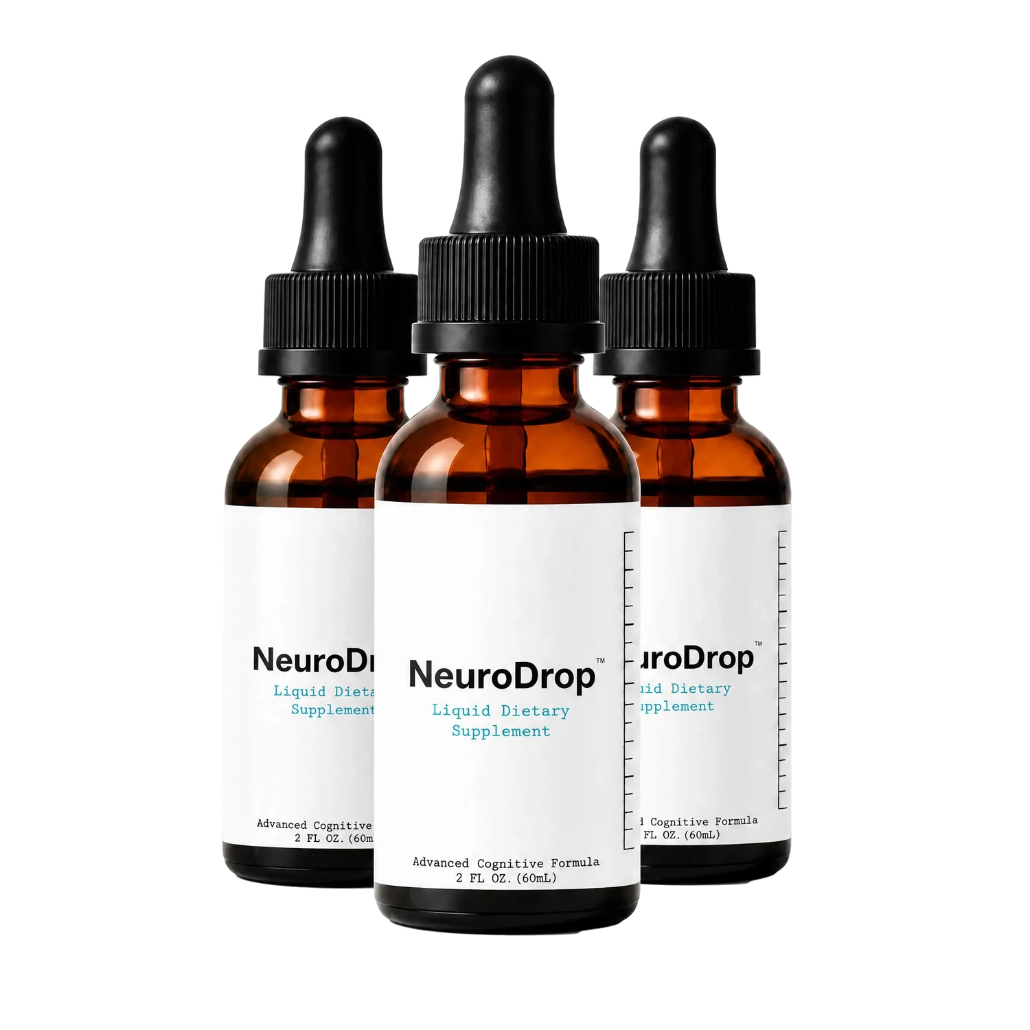NeuroDrop liquid dietary supplement bottles